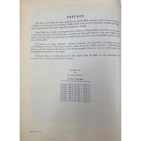Masonic Edition Cyclopedic Indexed Holy Bible Red Letter Edition 1951 Hertel - Picture 6 of 6